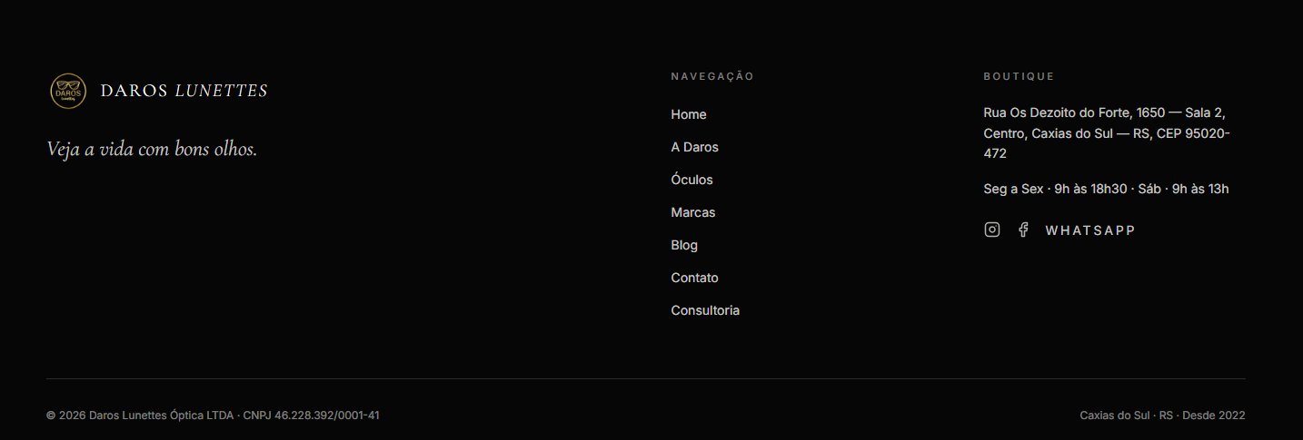 Rodapé escuro, silencioso, elegante. — depois