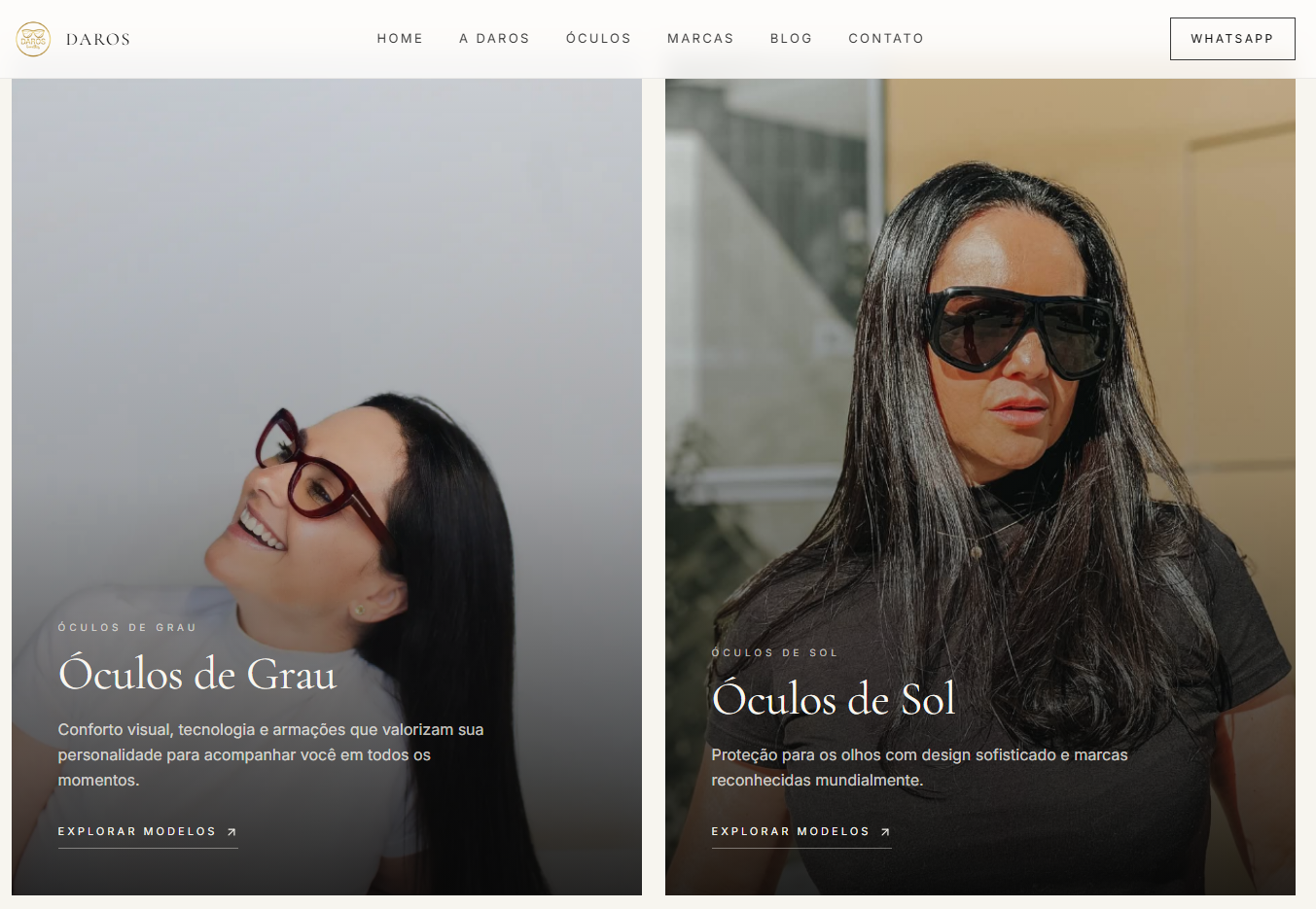 Óculos de Grau e de Sol — dois territórios, uma experiência. — depois
