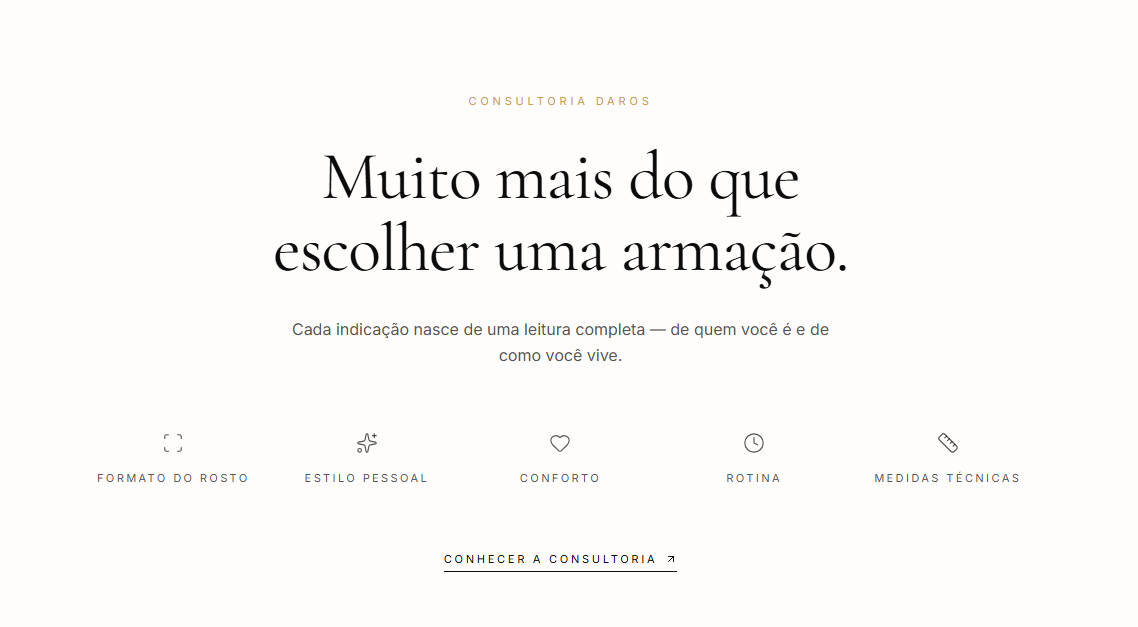 Consultoria Daros — atendimento presencial traduzido para tela. — depois