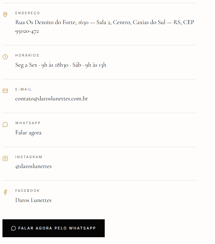 Contato completo, sem esconder informações. — depois