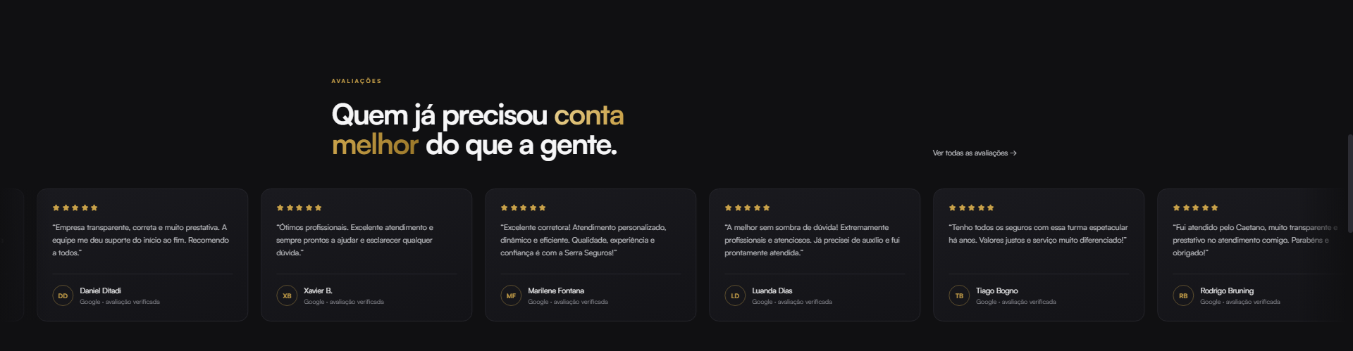 Avaliações reais como prova social. — depois